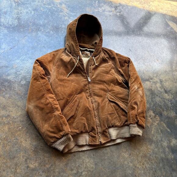 Crazy Rare Vintage Eddie Bauer Corduroy Goose Jacket - Picture 2 of 7